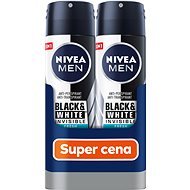 NIVEA Men Black & White Invisible Fresh Izzadásgátló spray 2 × 150 ml - Izzadásgátló