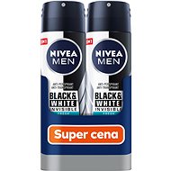 NIVEA Men Black & White Invisible Fresh Spray antiperspirant 2 × 150 ml - Antiperspirant