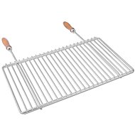 DEOS Stainless steel grill grate with adjustable width 50-60×30cm with handle - Grill Rack