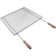DEOS Stainless steel grill grate with adjustable width 50-60×45cm with handle - Grill Rack