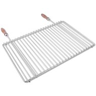DEOS Stainless steel grill grate with adjustable width 55-65×37cm with handle - Grill Rack