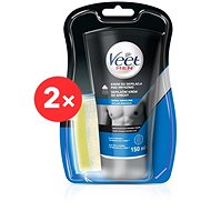 VEET Men Silk & Fresh Sensitive Skin Shower Cream 2 × 150ml - Depilatory Cream
