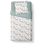 Today First with clouds and rainbows 140 × 200 cm, double-sided - Children's Bedding