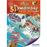 Helma 3D omalovánka - Pavouk, netopýr a kočička - Omalovánky