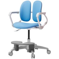 3DE Duorest Milky with footrest and stop wheels, blue - Children’s Desk Chair