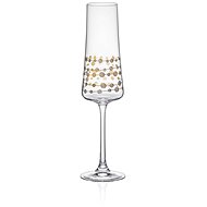 Decor by Glassor Champagne set, gold chain decor - Glass