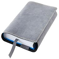 Book cover leather with bookmark Grey - Book Cover
