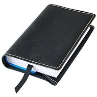 Leather book cover with bookmark Black - Book Cover