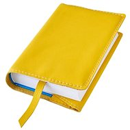 Book cover leather with bookmark Yellow - Book Cover