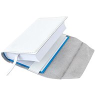 Leather book cover with bookmark White - Book Cover