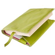Leather book cover with Green tab - Book Cover