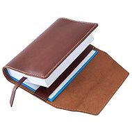 Leather book cover with Choco bookmark - Book Cover