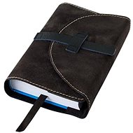 Book cover leather with buckle Brown dark - Book Cover