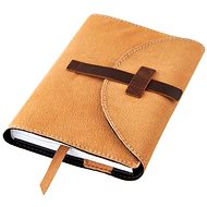 Leather book cover with clasp Honey - Book Cover