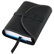 Leather book cover with buckle Black - Book Cover