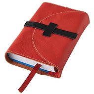 Leather book cover with buckle Red - Book Cover