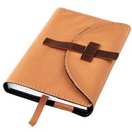 Book cover with clasp D341 Walnut XL - Book Cover