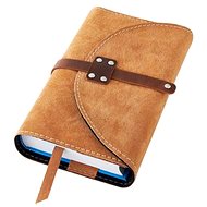Book cover with clasp with rivets Honey suede - Book Cover