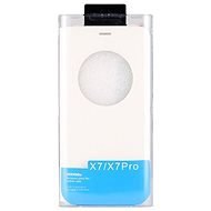 DOOGEE X7/X7 PRO Flip Case + Screen Protector Glass White - Mobiltelefon tok