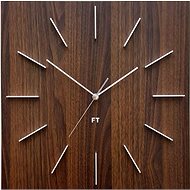 FUTURE TIME FT1010WE Square Dark Natural Brown - Wall Clock