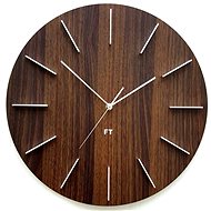 FUTURE TIME FT2010WE Round Dark Natural Brown - Wall Clock
