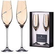 Diamante for champagne Silhouette City Amber with Swarovski stones 210ml 2pcs - Glass