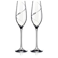 Diamante champagne glass Silhouette City with Swarovski stones 210 ml 2KS - Glass