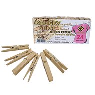 DIPRO Kolíčky 24 ks dřevěné prádelní - Clothes Pegs