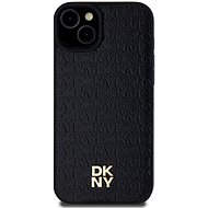 DKNY PU Leather Repeat Pattern Stack Logo MagSafe iPhone 13 Black tok - Telefon tok