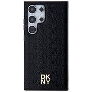DKNY PU Leather Repeat Pattern Stack Logo Magsafe Back Cover for Samsung Galaxy S24 Ultra Black - Phone Cover