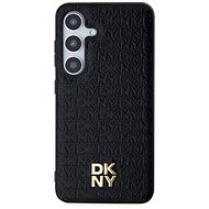 DKNY PU Leather Repeat Pattern Stack Logo Magsafe Back Cover for Samsung Galaxy S24 Black - Phone Cover