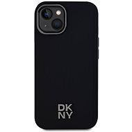 DKNY PU Leather Stack Logo Magsafe Back Cover for iPhone 14 Black - Phone Cover