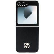 DKNY PU Leather Stack Logo Back Cover for Samsung Galaxy Z Flip6 Black - Phone Cover