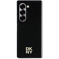 DKNY PU Leather Repeat Pattern Stack Logo MagSafe Back Cover for Samsung Galaxy Z Fold6 Black - Phone Cover