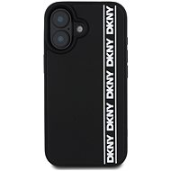 DKNY 3D Rubber Repeat Logo Line Back Cover for iPhone 16 Black - Phone Cover