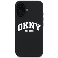 DKNY Liquid Silicone Arch Logo MagSafe Back Cover for iPhone 16 Plus Black - Phone Cover