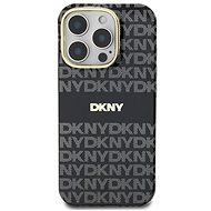 DKNY PC/TPU Repeat Pattern Tonal Stripe Magsafe Back Cover for iPhone 16 Pro Black - Phone Cover