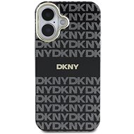 DKNY PC/TPU Repeat Pattern Tonal Stripe Magsafe Back Cover for iPhone 16 Black - Phone Cover