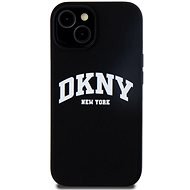 DKNY Liquid Arch Logo iPhone 14 fekete szilikon MagSafe tok - Telefon tok