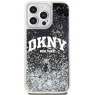 DKNY Liquid Glitter Arch Logo iPhone 12 / 12 Pro fekete tok - Telefon tok