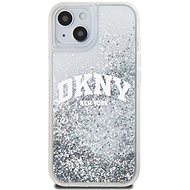 DKNY Liquid Glitter Arch Logo Back Cover for iPhone 15 Transparent - Phone Cover