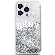 DKNY Liquid Glitter Arch Logo Back Cover für das iPhone 15 Pro Transparent - Handyhülle