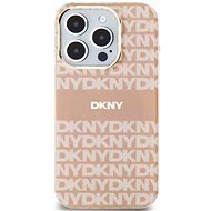 DKNY PC/TPU Repeat Pattern Tonal Stripe Magsafe Zadní Kryt pro iPhone 15 Pro Pink - Phone Cover