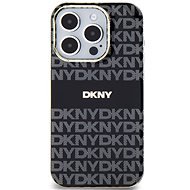 DKNY PC/TPU Repeat Pattern Tonal Stripe Magsafe Back Cover für iPhone 15 Pro Black - Handyhülle