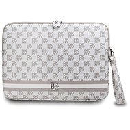 DKNY PU Leather Checkered Pattern and Stripe 13/14" Beige - Laptop Case