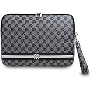 DKNY PU Leather Checkered Pattern and Stripe 15/16" Black - Laptop Case