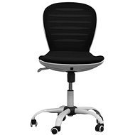 DALENOR Flexy, textil, bílá podnož, černá - Children’s Desk Chair