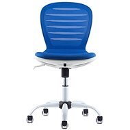 DALENOR Flexy, textil, bílá podnož, modrá - Gyerek íróasztal szék
