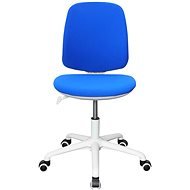 DALENOR Lucky, textil, bílá podnož, modrá - Gyerek íróasztal szék