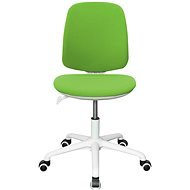 DALENOR Lucky, textil, bílá podnož, zelená - Gyerek íróasztal szék